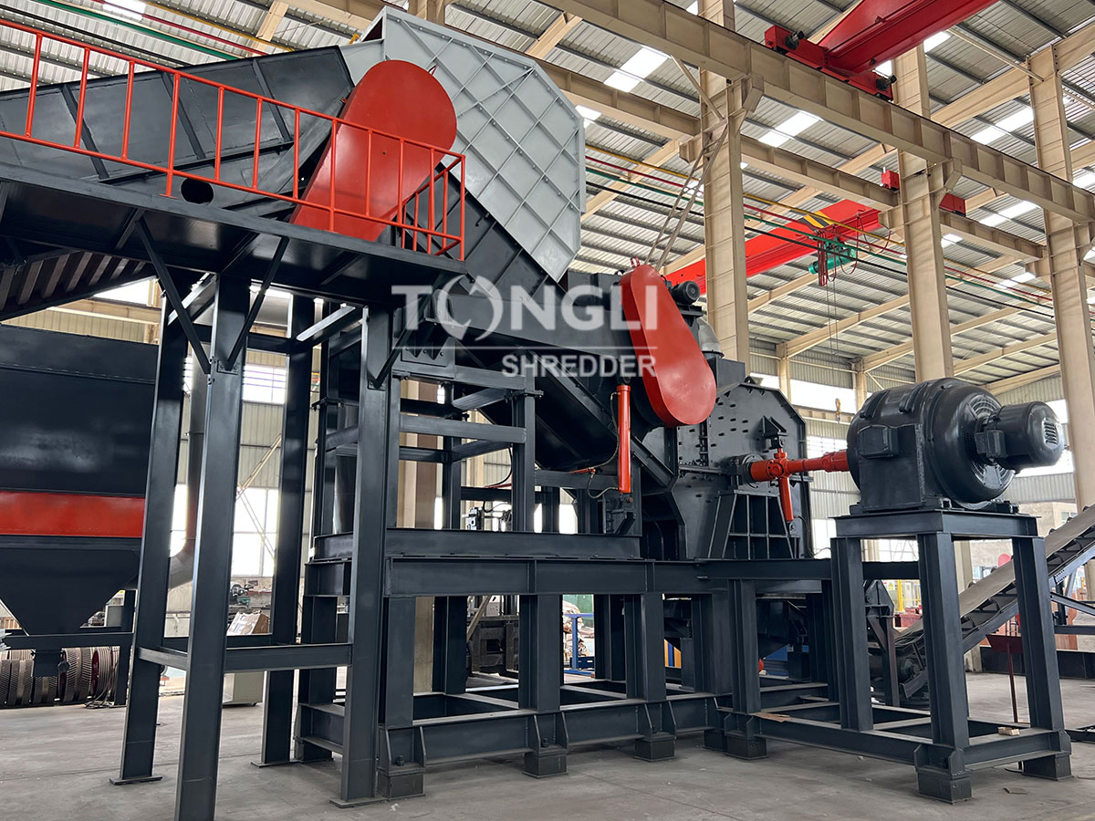large scrap aluminum crushing production line