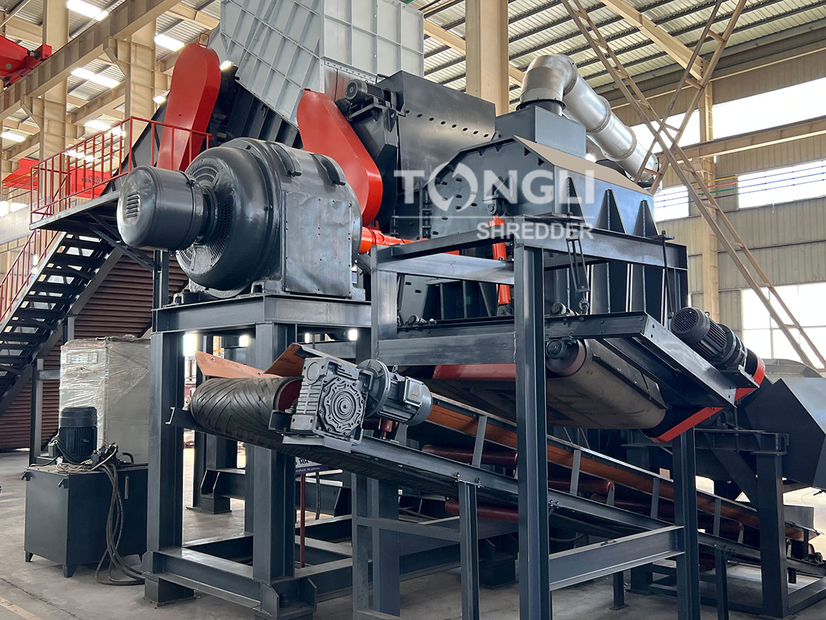 large scrap aluminum crushing production line