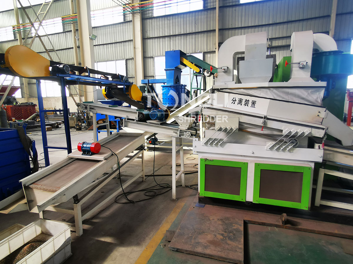 copper cover water meter crushing production line